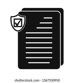 Insurance icon. Flat style vector EPS.