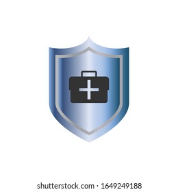 Insurance Icon. Illustration of Protection for Health As A Simple Vector Sign 