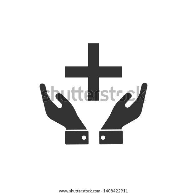 Insurance Icon.\
Illustration of Protection for Health As A Simple Vector Sign\
& Trendy Symbol in Glyph Style for Design and Websites,\
Presentation or Application.\
