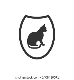 Insurance Icon. Illustration of Protection for Pet As A Simple Vector Sign & Trendy Symbol in Glyph Style for Design and Websites, Presentation or Application.