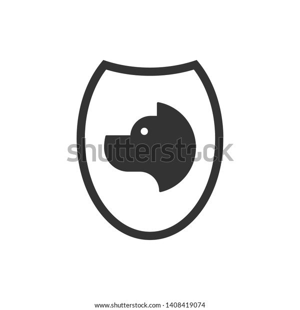 Insurance Icon. Illustration
of Protection for Pet As A Simple Vector Sign & Trendy Symbol
in Glyph Style for Design and Websites, Presentation or
Application.