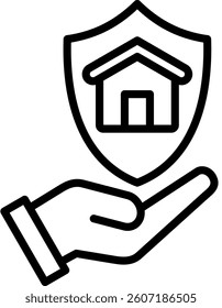 Insurance Icon Line Vector Illustration