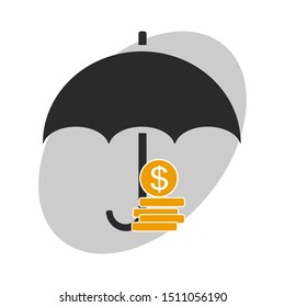 Insurance icon or logo. Flat style. 
