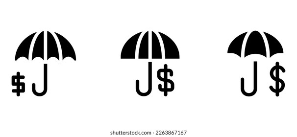 icono de seguro o logotipo símbolo de signo aislado ilustración vectorial - iconos vectoriales de estilo negro de alta calidad