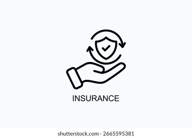 Ícone De Seguro Ou Ilustração De Vetor Isolada De Logotipo