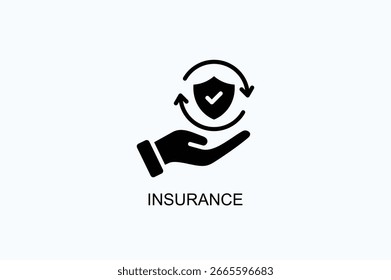 Ícone De Seguro Ou Ilustração De Vetor Isolada De Logotipo