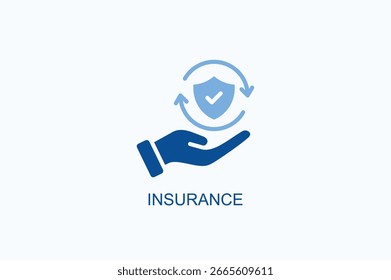 Icono De Seguro O Logotipo Ilustración vectorial Aislada