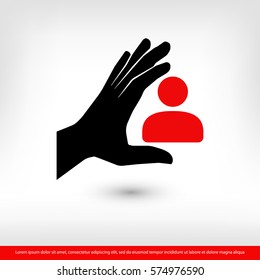 insurance  icon. One of set web icons