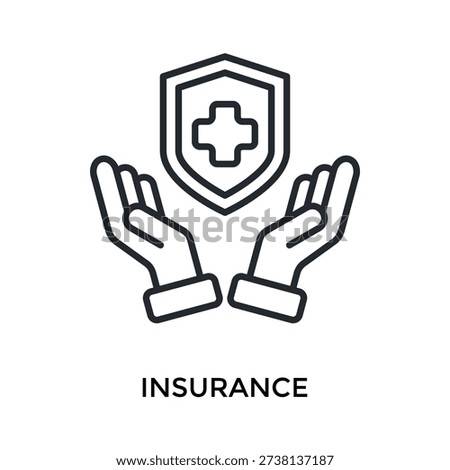 Insurance Icon Outline Style. Vector Illustration For Graphic Design