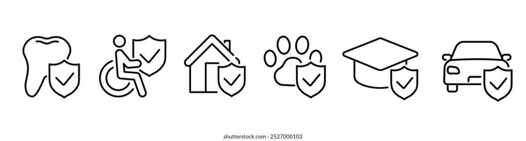 Insurance icon set. Insurance icon