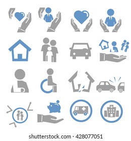 insurance icon set