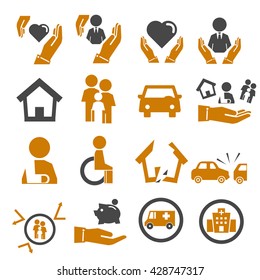 insurance icon set