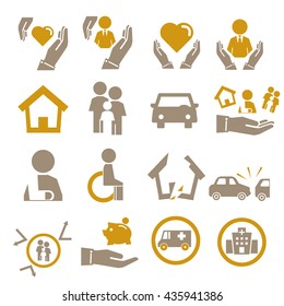 insurance icon set