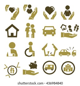 insurance icon set