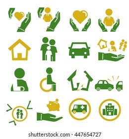 insurance icon set