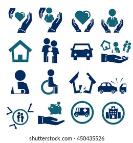 insurance icon set