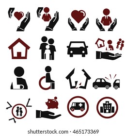 insurance icon set