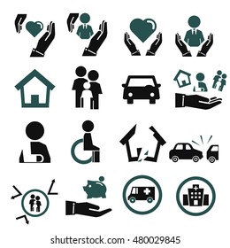 insurance icon set