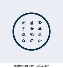 Insurance icon set