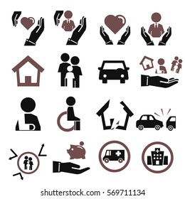 insurance icon set