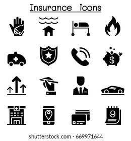 Insurance icon set