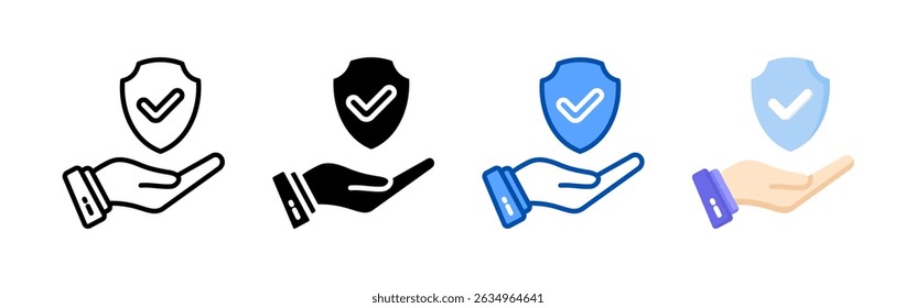 Insurance icon set bundle. Multi style icon collection perfect for websites, apps, and presentations. Simple vector icon collection