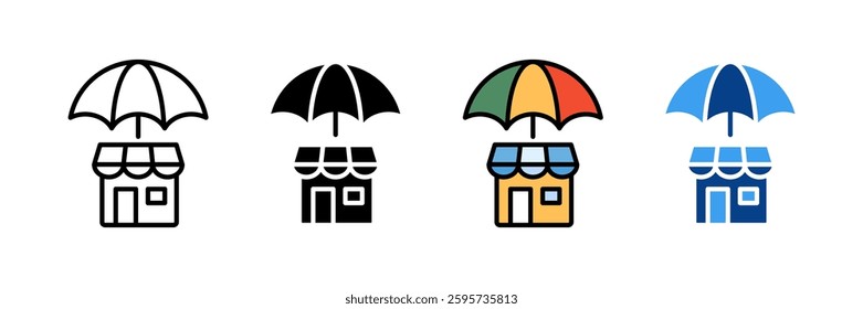 Insurance Icon Set Multiple Style Collection