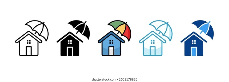 Insurance Icon Set Multiple Style Collection