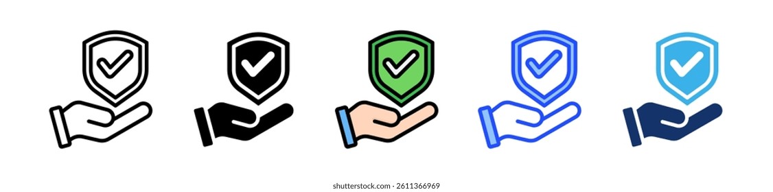 Insurance Icon Set With Multiple Style Collection
