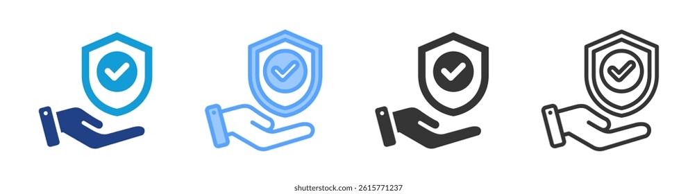 Insurance icon set multiple style collection