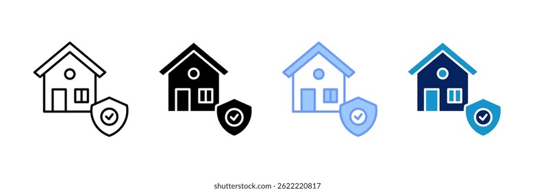 Conjunto de iconos de seguros Colección de estilo múltiple