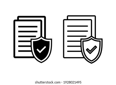 Insurance icon set. insurance symbol vector