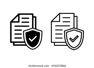 Insurance icon set. insurance symbol vector