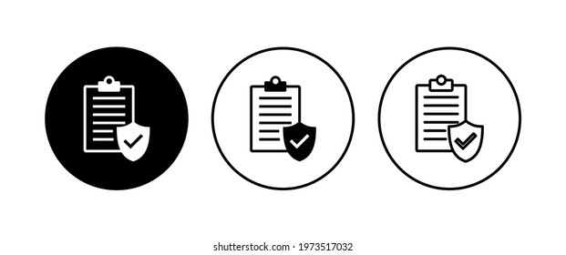 Insurance icon set. insurance symbol vector