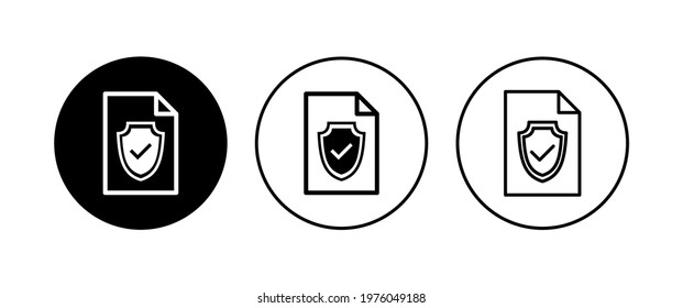 Insurance icon set. insurance symbol vector