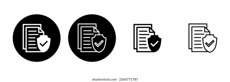 Insurance icon set. insurance symbol vector