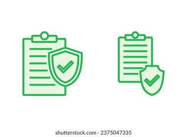Icon-Set für Versicherungen. Versicherungssymbol