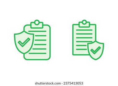 Insurance icon set. insurance symbol vector