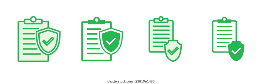 Insurance icon set. insurance symbol vector