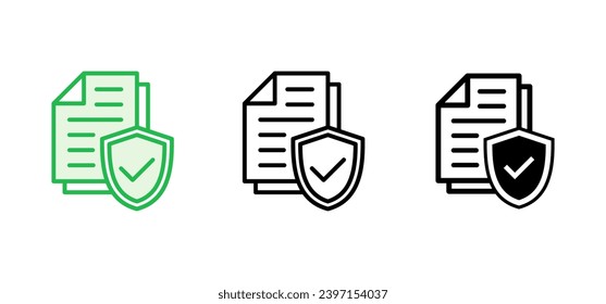 Insurance icon set. insurance symbol vector