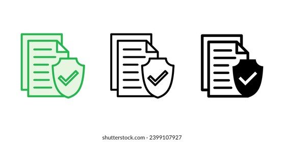 Icon-Set für Versicherungen. Versicherungssymbol