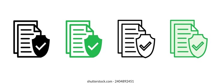 Icon-Set für Versicherungen. Versicherungssymbol