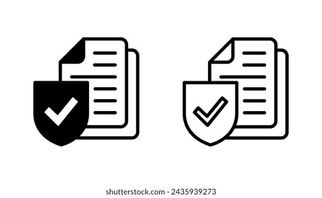 Insurance icon set. insurance symbol vector