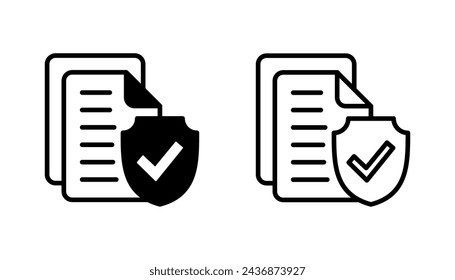 Insurance icon set. insurance symbol vector