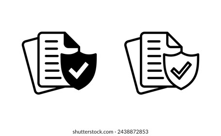 Insurance icon set. insurance symbol vector