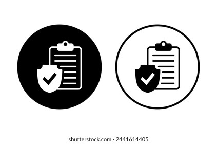 Insurance icon set. insurance symbol vector