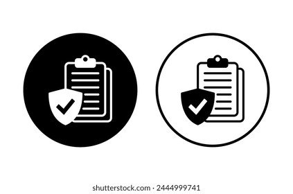 Conjunto de iconos de seguro. símbolo de seguro Vector