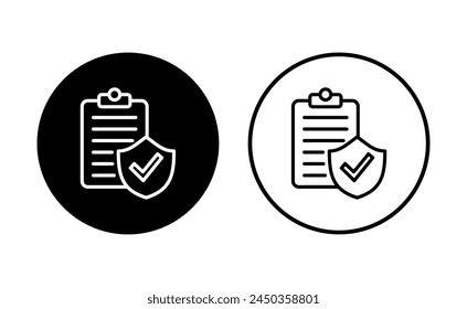 Insurance icon set. insurance symbol vector