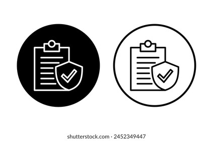 Conjunto de iconos de seguro. símbolo de seguro Vector