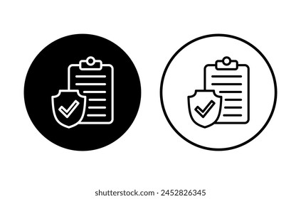Insurance icon set. insurance symbol vector